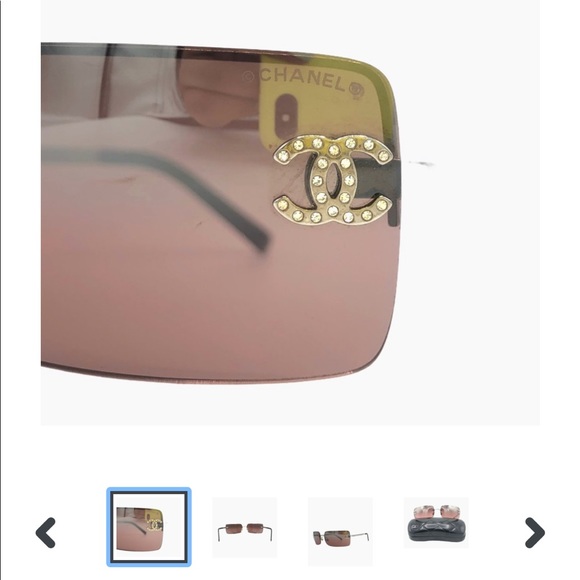 Chanel Crystal Rimless Sunglasses - Picture 2 of 3